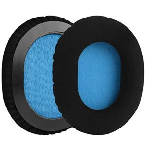 Geekria Comfort Velour Replacement Ear Pads for Sennheiser HD8 DJ Headphones Earpads, Headset Ear Cushion Repair Parts (Black)