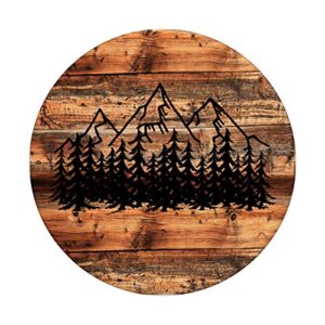 Rustic Boards-Design Mountains Nature Rustic Hiking Outdoor PopSockets PopGrip: Swappable Grip for Phones & Tablets