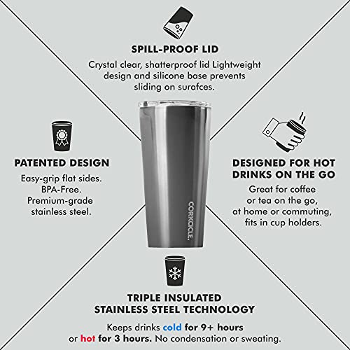 Corkcicle Insulated Bottle, Stainless steel, Gunmetal, 47 cl