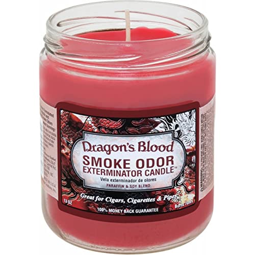 Smoke Odor Exterminator 13 oz Jar Candles Dragon's Blood, (3) Set of Three Candles.