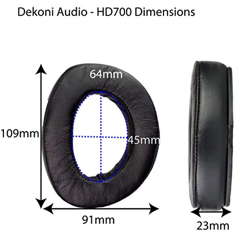 Dekoni Audio Memory Foam Replacement Ear Pads Compatible with Sennheiser HD700 Headphones (Elite Velour)