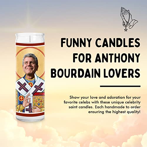 Anthony B Celebrity Prayer Candle - Funny Saint Candle - 8 inch Glass Prayer Votive - 100% Handmade in USA - Novelty Celebrity Gift