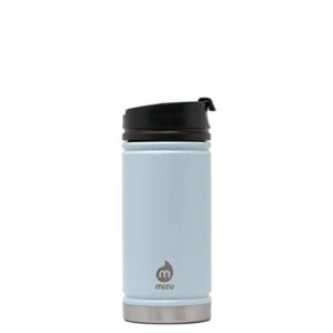 mizu v5-15 oz. stainless steel vacuum insulated wide mouth bottle with coffee lid, ice blue, one size