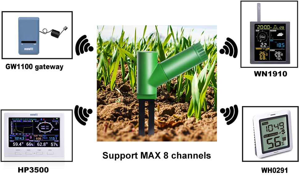 ECOWITT WH51 Soil Moisture Sensor Soil Humidity Tester - Accessory Only, Can Not Be Used Alone