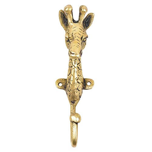 Giraffe Hooks- Animal Hooks- Giraffe Head Single Wall Hook- Animal Towel Hooks- Wildlife Hooks- Giraffe Coat Hooks- Gold Hooks- Brass Hooks- Kids Wall Hooks- Decorative Wall Hooks- Key Hooks- 1 Piece