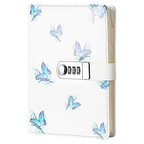 Sealei A5 (8.47 X 5.9 Inch) Lock Journal Diary Notebook Combination Locking Journal Diary,Diary with Combination Lock (Style 1)