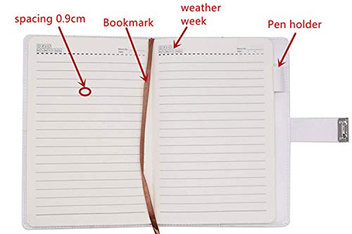 Sealei A5 (8.47 X 5.9 Inch) Lock Journal Diary Notebook Combination Locking Journal Diary,Diary with Combination Lock (Style 1)