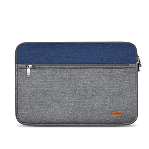 LENTION Water Repellent Fabric Sleeve Case Compatible with MacBook Pro 15, Chromebook 15, Surface Book 15, More 15 Inches Laptops & Tablets (Gray & Blue)