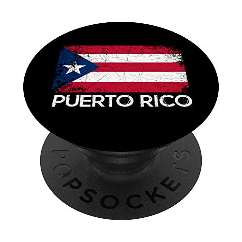 Puerto Rican Flag Design | Vintage Made In Puerto Rico Gift PopSockets PopGrip: Swappable Grip for Phones & Tablets