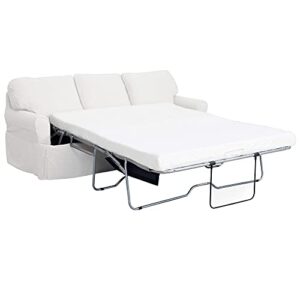 Sunset Trading Horizon Slipcovered Chaise in Warm White Sleeper Sofa, Small,