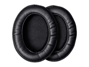 monoprice memory foam protein leather earpads (pair) - black, maximize comfort for headphones