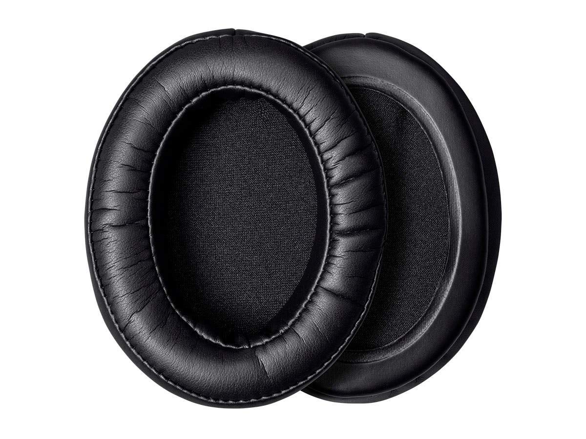 Monoprice Memory Foam Protein Leather Earpads (Pair) - Black, Maximize Comfort for Headphones