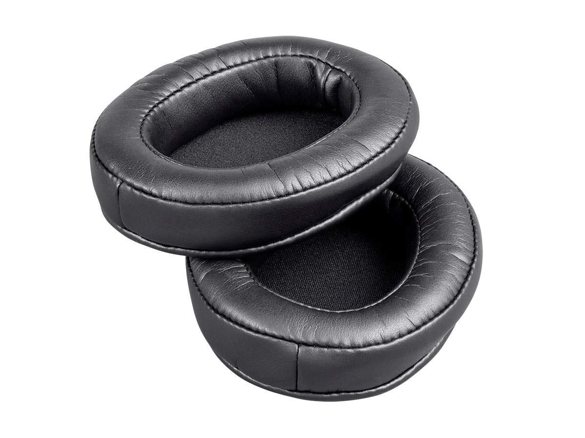 Monoprice Memory Foam Protein Leather Earpads (Pair) - Black, Maximize Comfort for Headphones