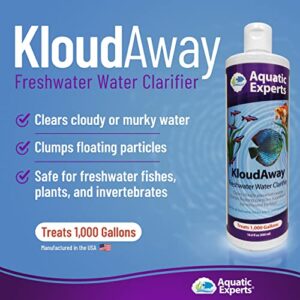 Aquatic Experts KloudAway Freshwater Aquarium Water Clarifier - Clears Cloudy Water, Water Clarifier for Fish Tank, Made in USA (1 Pack)