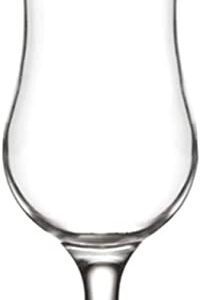 Epure Venezia Collection 4 Piece Hurricane Glass Set - Perfect for Drinking Pina Coladas, Cocktails, Full-Bodied Beer, Juice, and Water (Pina Colada (15.5 oz))