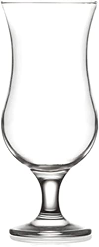 Epure Venezia Collection 4 Piece Hurricane Glass Set - Perfect for Drinking Pina Coladas, Cocktails, Full-Bodied Beer, Juice, and Water (Pina Colada (15.5 oz))