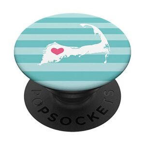 cape cod heart | cute cape cod map silhouette popsockets popgrip: swappable grip for phones & tablets