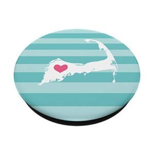 Cape Cod Heart | Cute Cape Cod Map Silhouette PopSockets PopGrip: Swappable Grip for Phones & Tablets