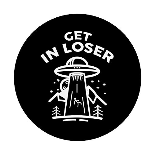 Retro Vintage Get In Loser Alien Funny Gift PopSockets PopGrip: Swappable Grip for Phones & Tablets