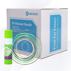 Shiny Silk Gold Silver Copper PLA Filament Bundle, 1.75mm 3D Printer Filament, Each Spool 0.5kg, 3 Spools Pack, with One 3D Printer Remove or Stick Tool MIKA3D