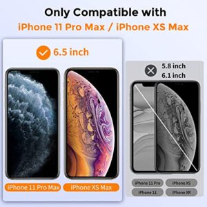 UNBREAKcable Screen Protector for iPhone 11 Pro Max / iPhone XS Max 6.5'', Double Shatterproof Tempered Glass [2-Pack] [Easy Installation Frame] [99.99% HD Clear] [9H Hardness] [Bubble Free] [Case Friendly] [Full Coverage]