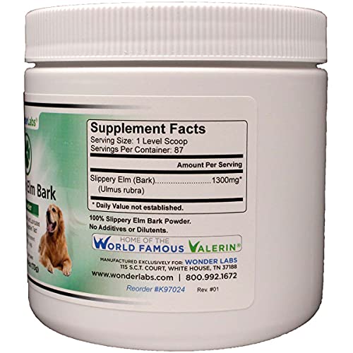 Wonder Labs Slippery Elm Bark Powder, Supports and Promotes a Healthier Digestive Tract for Your Pet