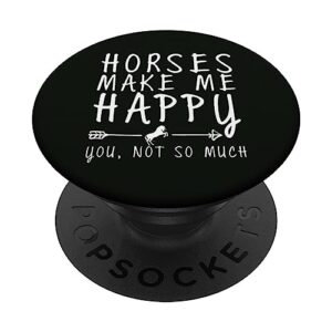 horse horses make me happy you not so much gift popsockets swappable popgrip