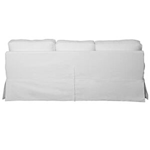 Sunset Trading Horizon Slipcovered Warm White Sofa, Small,