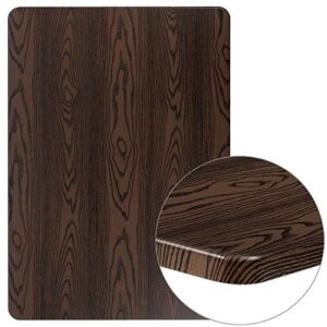 flash furniture 30" x 42" rectangular rustic wood laminate table top