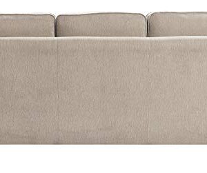 Serta Palisades Sofas with Storage 1 Modern Design, Track Arms, Foam-Filled Cushions, Easy-to-Clean Fabric Upholstery, 77", Soft Beige