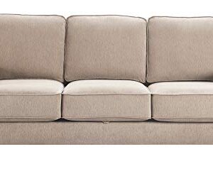 Serta Palisades Sofas with Storage 1 Modern Design, Track Arms, Foam-Filled Cushions, Easy-to-Clean Fabric Upholstery, 77", Soft Beige