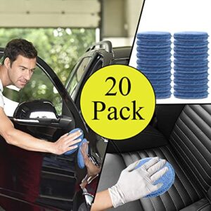 Fasmov Microfiber Applicator Pads Wax Applicator-20 Pack, Blue