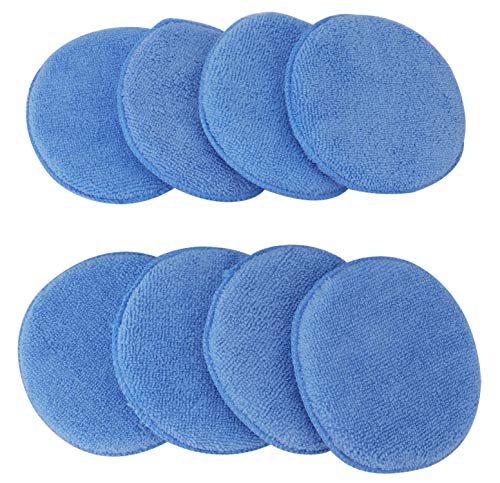 Fasmov Microfiber Applicator Pads Wax Applicator-20 Pack, Blue