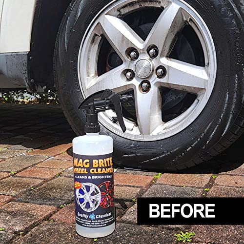 Quality Chemical Mag Brite - Acid Wheel and Rim Cleaner formulated to Safely Remove Brake dust and Heavy Road Film.-2 Gallon case