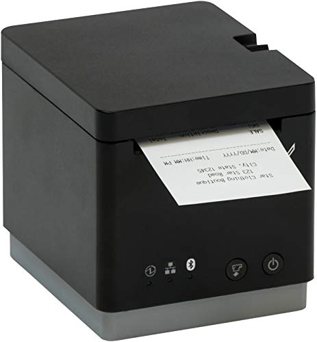 Star Micronics mC-Print2 2-inch Ethernet (LAN) / USB / Bluetooth / Lightning Thermal POS Printer with CloudPRNT, Peripheral Hub, Cutter, and External Power Supply - Black