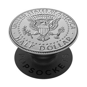 half dollar back sockets united states mint coin collector popsockets popgrip: swappable grip for phones & tablets