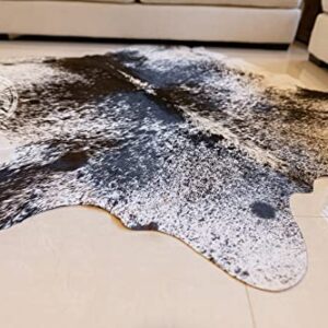 Genuine Salt and Pepper Black and White Cowhide Rug 6 x 7 ft. 180 x 210 cm