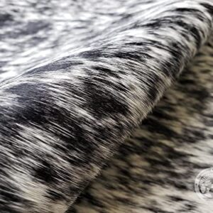 Genuine Salt and Pepper Black and White Cowhide Rug 6 x 7 ft. 180 x 210 cm