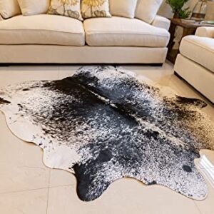 Genuine Salt and Pepper Black and White Cowhide Rug 6 x 7 ft. 180 x 210 cm