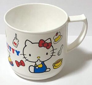 sanrio hello kitty hand cups polypropylene 7.2 × 7 × 9.8 cm 240ml dinnerware drinkware saucers kitchen (blue)