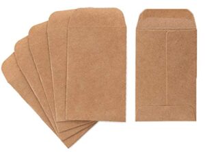 coin and small parts envelopes 500 pack 2.25"x 3.5" with gummed flap for homes and office use (500 pack)