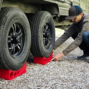 ANDERSEN HITCHES | RV and Trailer Accessories | Single Camper Leveler Block w/Rubber mat | Camper Leveling System | Outdoor Camping Levels | 3604