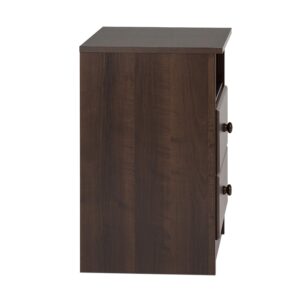 Prepac Astrid 2-Drawer Nightstand, Espresso