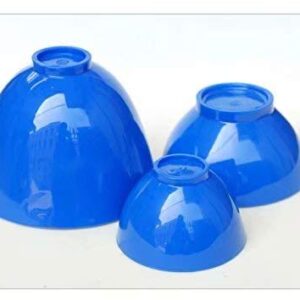 ALKITA 4 PCS Dental Lab Rubber Mixing Bowls Flexible Silicone Bowls Color Blue