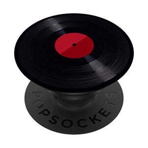 pop socket vinyl record red black design. disc pop socket popsockets popgrip: swappable grip for phones & tablets