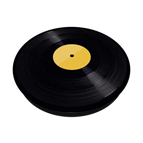 Grip Vinyl Record Yellow Black Design. Disc Grip PopSockets PopGrip: Swappable Grip for Phones & Tablets
