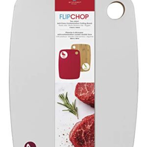 Architec FlipChop Reversible, Bamboo and Plastic Cutting Board, 11" By 15", White