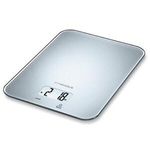 our brand - innohaus multi-function kitchen food scale, digital display with tare function, precise, measures in g, oz, lb:oz, ml, fl.oz with auto-off, silver