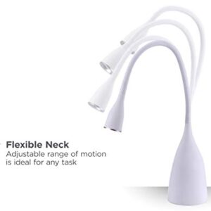 BLACK+DECKER LED Desk Lamp, Gooseneck Task Light, Dimmable with 3 Color Modes