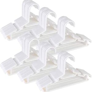 Tosnail 60 Pack White Plastic Children's Hangers - Value Pack for Laundry and Closet